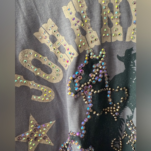 Johnny Cash Custom light blue Rhinestone shirt - Picture 3 of 6